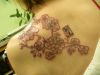 cherry blossom flowers tattoo on back